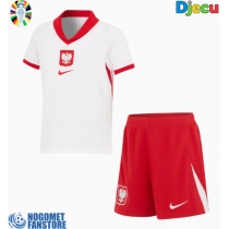 Poljska Domaci Dres za djecu EP 2024 Kratak Rukav (+ Kratke hlače)